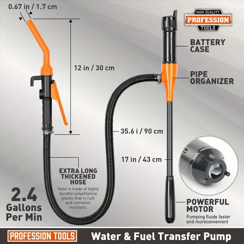 portable-electric-oil-extractor-pump1 Portable Electric Oil Extractor & Transfer Pump – Water, Fuel, and Liquid Siphon - Image 1