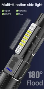 Rechargeable LED Flashlight – High Lumens, Waterproof, Zoomable, 7 Modes - Image 9