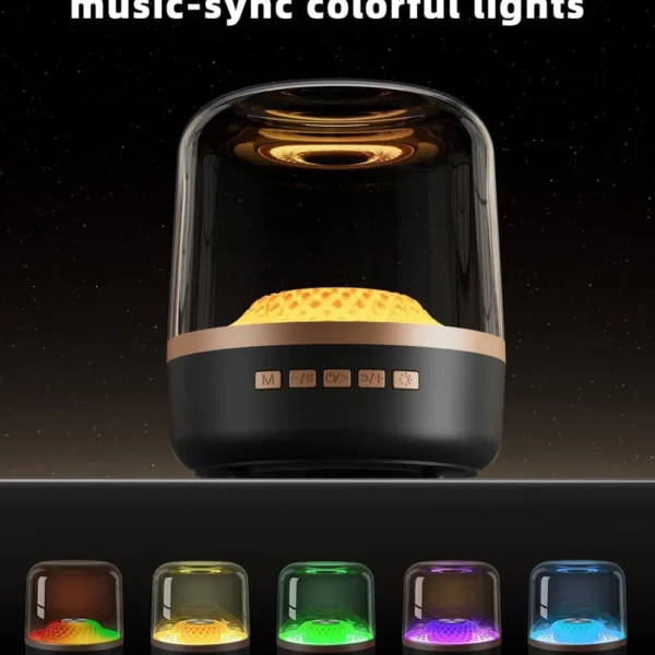 RGB Wireless Bluetooth Sound Box Home High Volume Colorful Glass 4 Speakers Subwoofer Small Speakers