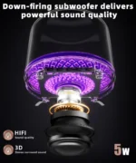 RGB Wireless Bluetooth Sound Box Home High Volume Colorful Glass 4 Speakers Subwoofer Small Speakers - Image 7