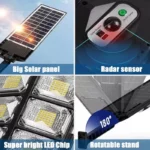 Outdoor Solar LED Motion Sensor Light – 3 Lighting Modes, IP65 Waterproof Wall Light - Image 9