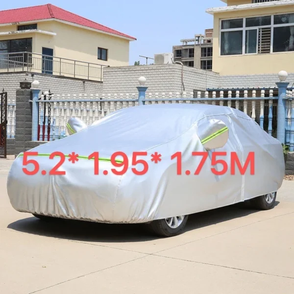 Thickened Car Cover with Cotton Layer – Waterproof UV Protection, Universal Fit