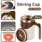 Auto Mixer Cup - Stainless Steel Coffee Mug Portable, Shake Electric Magnetized Mug Lazy
