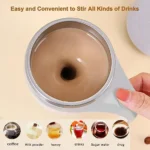 Auto Mixer Cup - Stainless Steel Coffee Mug Portable, Shake Electric Magnetized Mug Lazy - Image 10