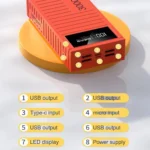 New Real 30000mah Power Bank Cables Included LCD Display 4 times charging 66W Fast Charging - Image 2