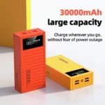 New Real 30000mah Power Bank Cables Included LCD Display 4 times charging 66W Fast Charging - Image 3