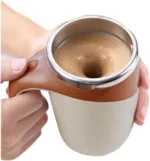 Auto Mixer Cup - Stainless Steel Coffee Mug Portable, Shake Electric Magnetized Mug Lazy - Image 3