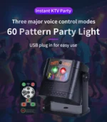 Compact USB-Powered Disco Light – Sound-Activated RGB Laser - Image 4