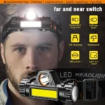 USB Rechargeable LED Headlamp – Waterproof, Adjustable, Lightweight