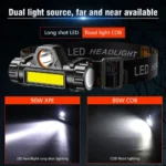 USB Rechargeable LED Headlamp – Waterproof, Adjustable, Lightweight - Image 4
