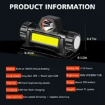 USB Rechargeable LED Headlamp – Waterproof, Adjustable, Lightweight - Image 5