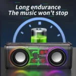 V8 TWS Dual-Tone Transparent Mech Bluetooth 5.0 Wireless Speaker