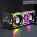 V8 TWS Dual-Tone Transparent Mech Bluetooth 5.0 Wireless Speaker - Image 3