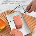 Wire Cheese Slicer with Scale – Stainless Steel Kitchen Cutting Tool