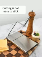 Wire Cheese Slicer with Scale – Stainless Steel Kitchen Cutting Tool - Image 3