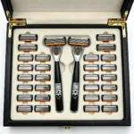 Men's Manual Safety Razor Set, featuring 6-layer stainless s
