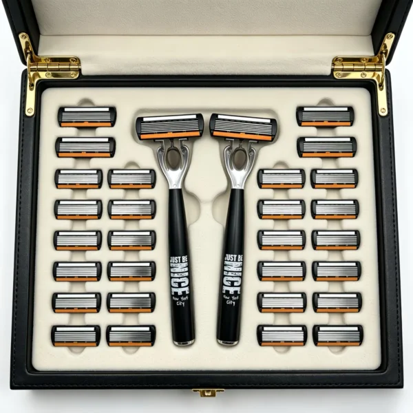 Men's Manual Safety Razor Set, featuring 6-layer stainless s