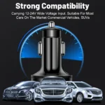 6-in-1 Fast Charging Car Adapter 3.1A Dual Type-C Digital Di - Image 9
