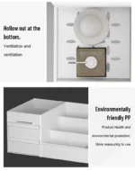 1pc White New Drawer Makeup Storage Box Dormitory Finishing - Image 18