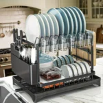 1 Pcs 2‑Tier Detachable Dish Drying Rack, Metal Multifunctio - Image 9