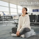 Inflatable Foot Rest Pillow for Travel, Portable Under Seat - Image 3