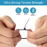 1000/100Pcs Nylon Cable Ties Self-locking Cord Ties Straps A - Image 22