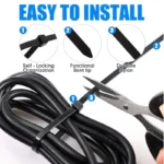 1000/100Pcs Nylon Cable Ties Self-locking Cord Ties Straps A - Image 23