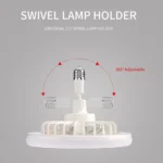 Rotatable 3in1 Ceiling Fan with Remote Control Lighting Lamp - Image 5