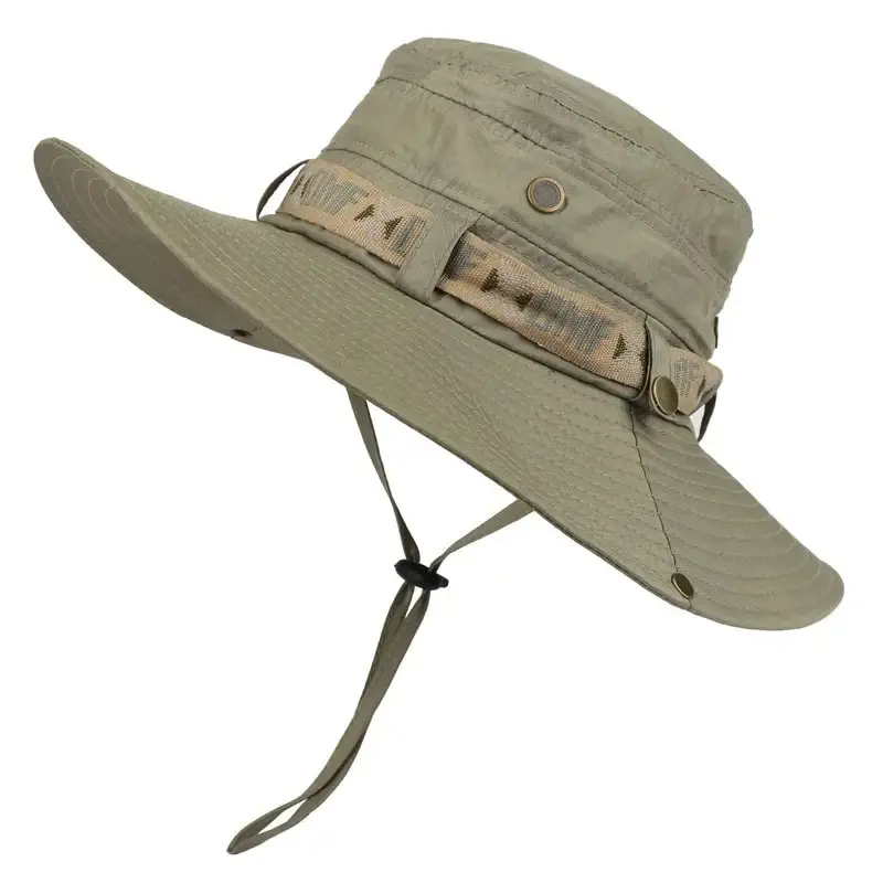 S168b1daef9704b9abe9c7e14c0eb747fN-6.webp Summer Men Bucket Hat Outdoor UV Protection Wide Brim Panama - Image 1