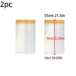 Pre-Taped Masking Film Protection PE Covering Cloth Tape for - Image 7