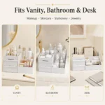 1pc White New Drawer Makeup Storage Box Dormitory Finishing - Image 5