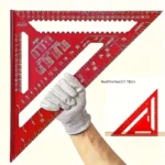 Precision aluminum square - red triangular woodworking ruler - Image 6