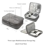 Three Layer Digital Storage Bag Multi-functional Cable Stora - Image 10