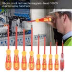 High Safety Magnetic Insulated Screwdriver Set Cross Flat Mu - Image 2
