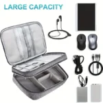 Three Layer Digital Storage Bag Multi-functional Cable Stora - Image 3