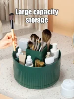 360 ° Table Top Rotary Makeup Brush Storage Container Cosmet - Image 2