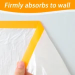 Pre-Taped Masking Film Protection PE Covering Cloth Tape for - Image 3