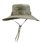 Summer Men Bucket Hat Outdoor UV Protection Wide Brim Panama - Image 7