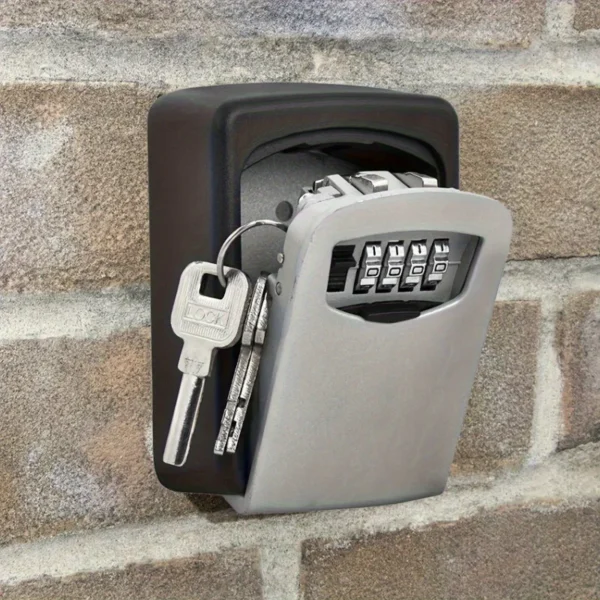 1pc Bnation Ultra-Secure Flip-Top Key Safe - Metal & Pla