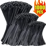 1000/100Pcs Nylon Cable Ties Self-locking Cord Ties Straps A - Image 13