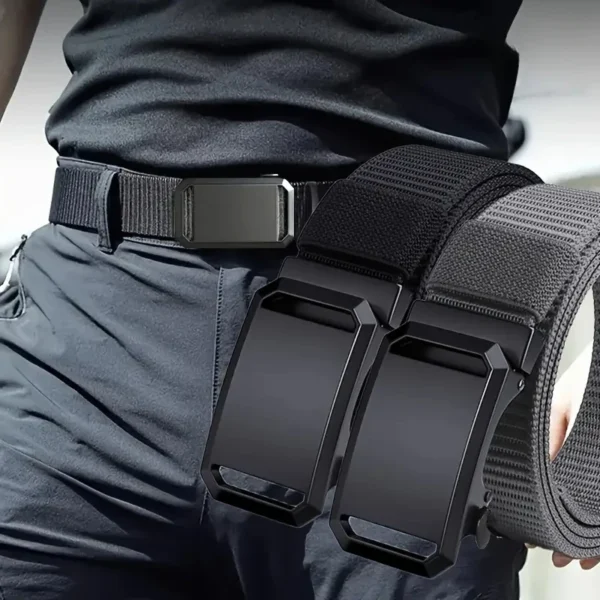 Automatic Buckle Belt, Canvas Tactical Workwear Casual Outdo