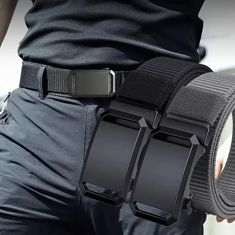 S7861214328ee434180e7fd8eee486eaf0.webp Automatic Buckle Belt, Canvas Tactical Workwear Casual Outdo - Image 1