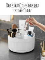 360 ° Table Top Rotary Makeup Brush Storage Container Cosmet