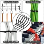 1000/100Pcs Nylon Cable Ties Self-locking Cord Ties Straps A - Image 25