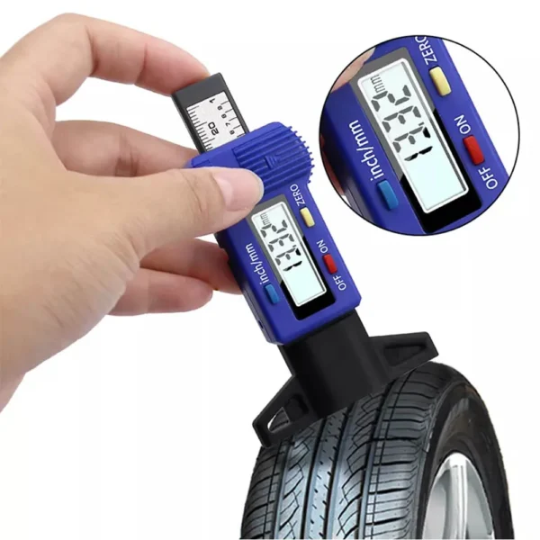 Digital Car Tyre Thickness Gauges Depth Meter For Safe Auto