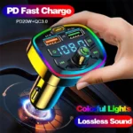 Car Bluetooth 5.0 FM Transmitter Wireless Adapter Mic Audio