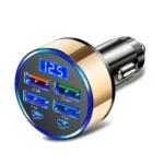 6-in-1 Fast Charging Car Adapter 3.1A Dual Type-C Digital Di - Image 4