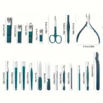 Professional 7/10/12/18 Piece Nail Care Kit Stainless Steel - Image 5