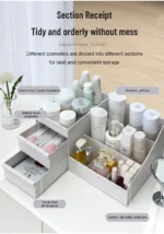 1pc White New Drawer Makeup Storage Box Dormitory Finishing - Image 9
