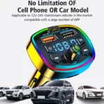 Car Bluetooth 5.0 FM Transmitter Wireless Adapter Mic Audio - Image 11